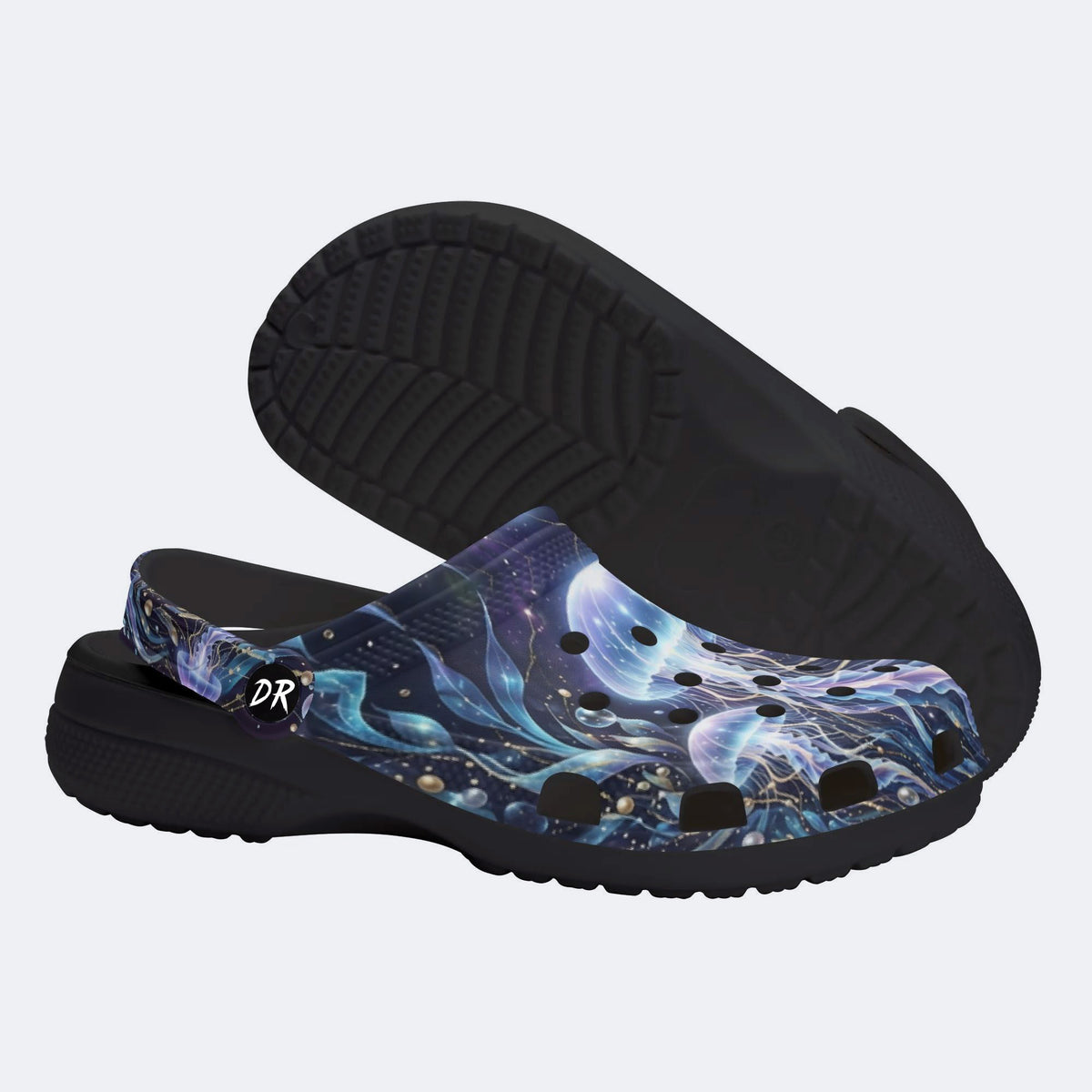 Bioluminescent Jellyfish Print Clogs