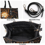 Sun Over The Mushroom Bush - Leather Handbag