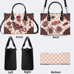 Gothic Tattoo Print - Leather Handbag