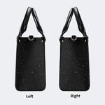 Starry Night Floral Moth Print - Leather Handbag