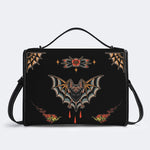 Traditional Bats Print - Leather Satchel Bag