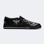 Unisex Death Moth&Skull Print - Slip On Shoes