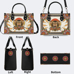 Tiger Holding Sword - Leather Handbag