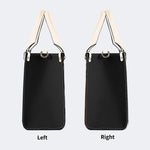 Artistic Graffiti Cats Print - Leather Handbag