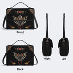 Traditional Bats Print - Leather Satchel Bag