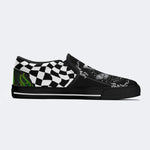 Unisex Death Moth&Skull Print - Slip On Shoes