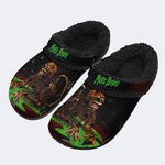 Unisex More Brains Print - Fur Lined Slippers/Sandals