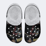 Horror Movie Vintage Graphic - Fur Lined Slippers/Sandals