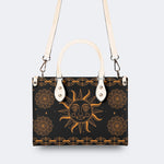 Retro Sun Print - Leather Handbag
