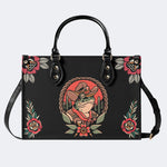 Cowboy Frog Print - Leather Handbag