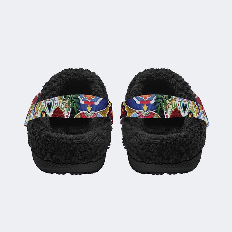Unisex Horror Terrifier Print - Fur Lined Slippers/Sandals
