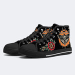 Unisex Death Moth Vintage Print - High Top Canvas