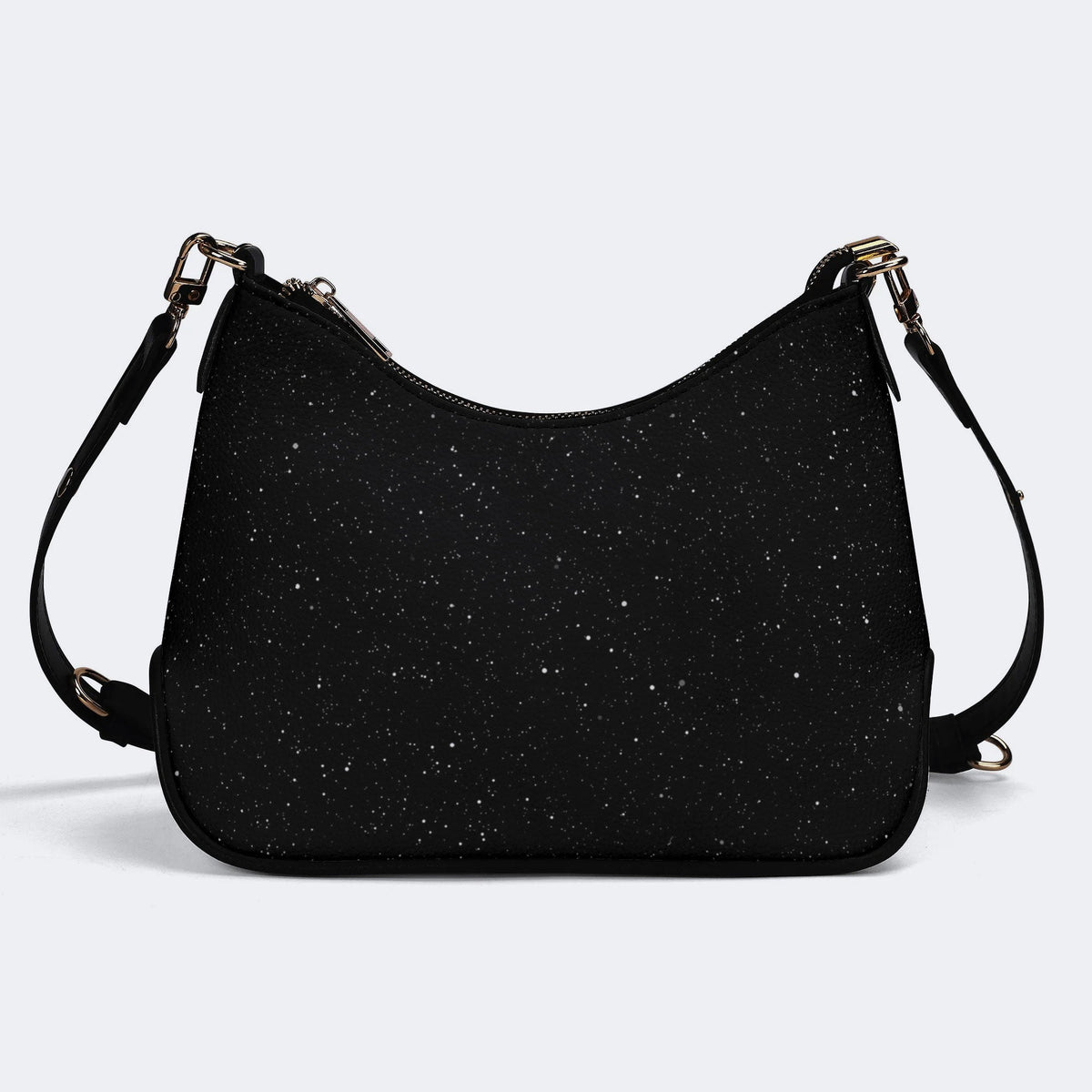 Starry Night Mushroom Moth Print - Leather Crossbody Bag