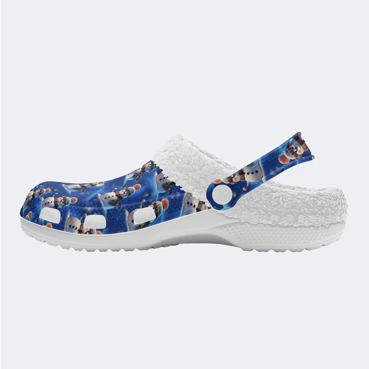 Fun Snowman Print - Fur Lined Slippers/Sandals