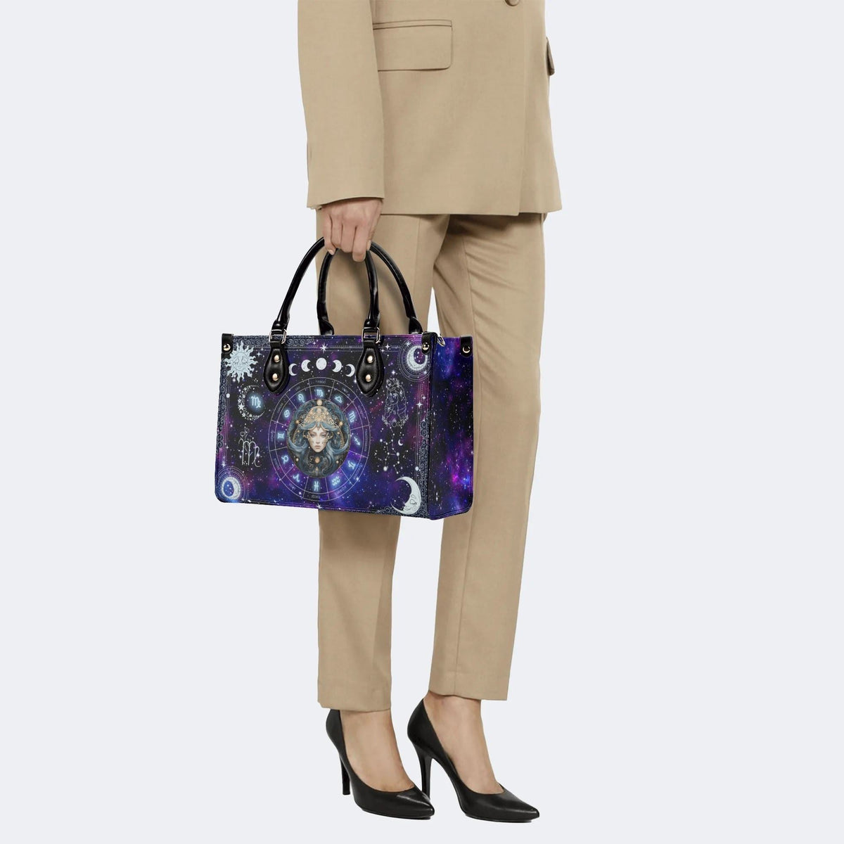 Virgo Starry Sky - Leather Handbag