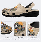 Classic Skull And Moth Print - Slippers/Sandals