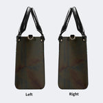 Sword And Moth Print - Leather Handbag