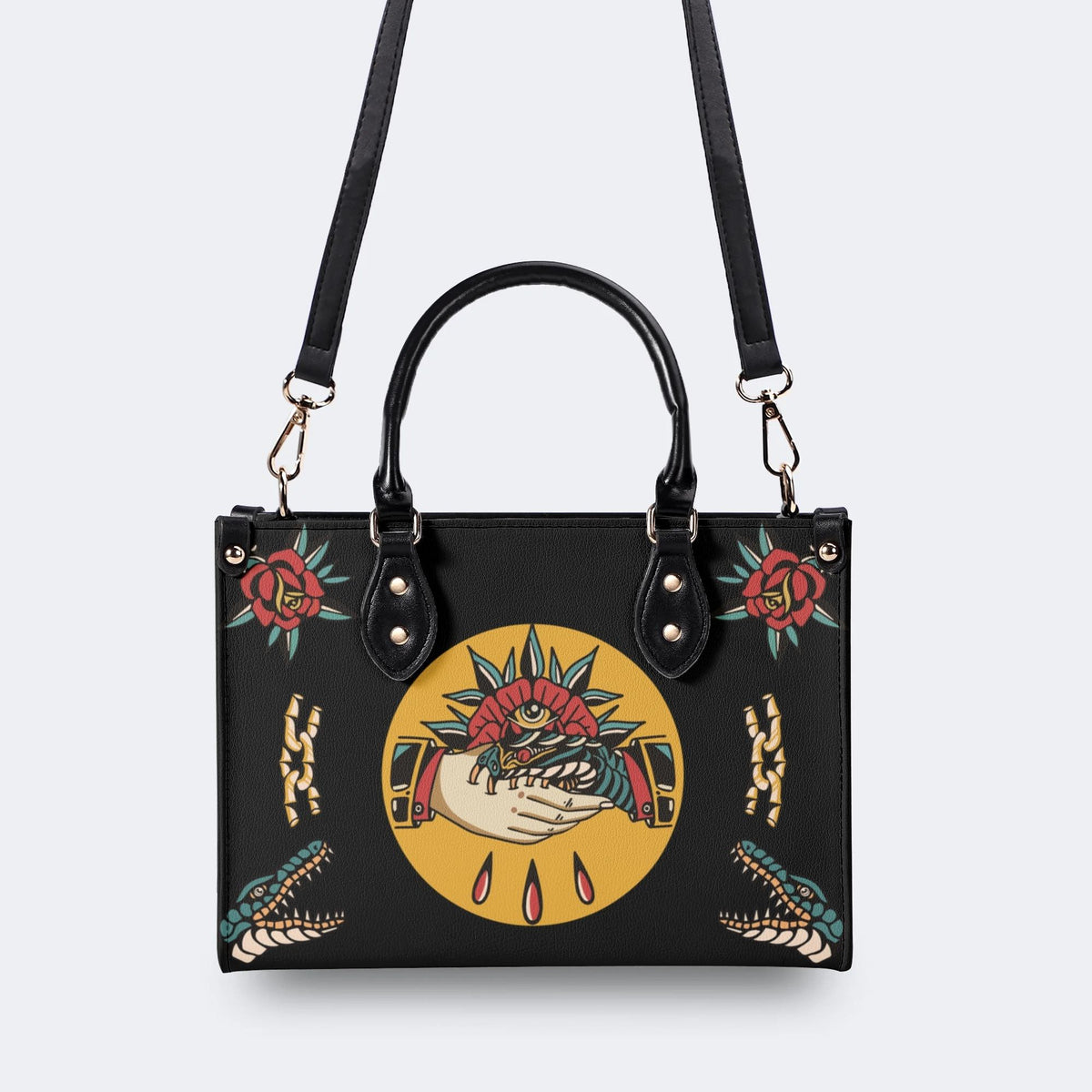 Trust No One Snake - Leather Handbag