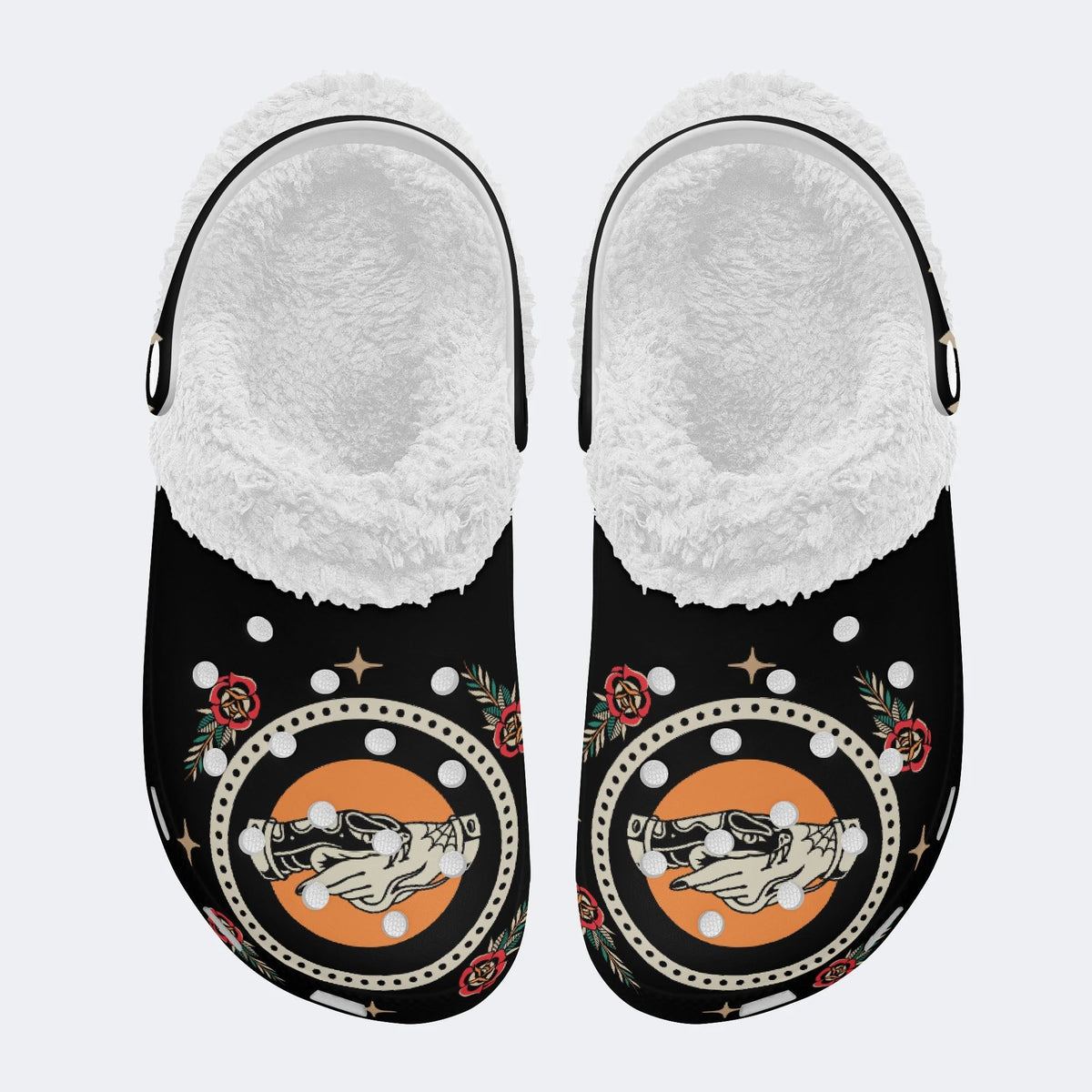 Trust No One Snake Print - Fur Lined Slippers/Sandals