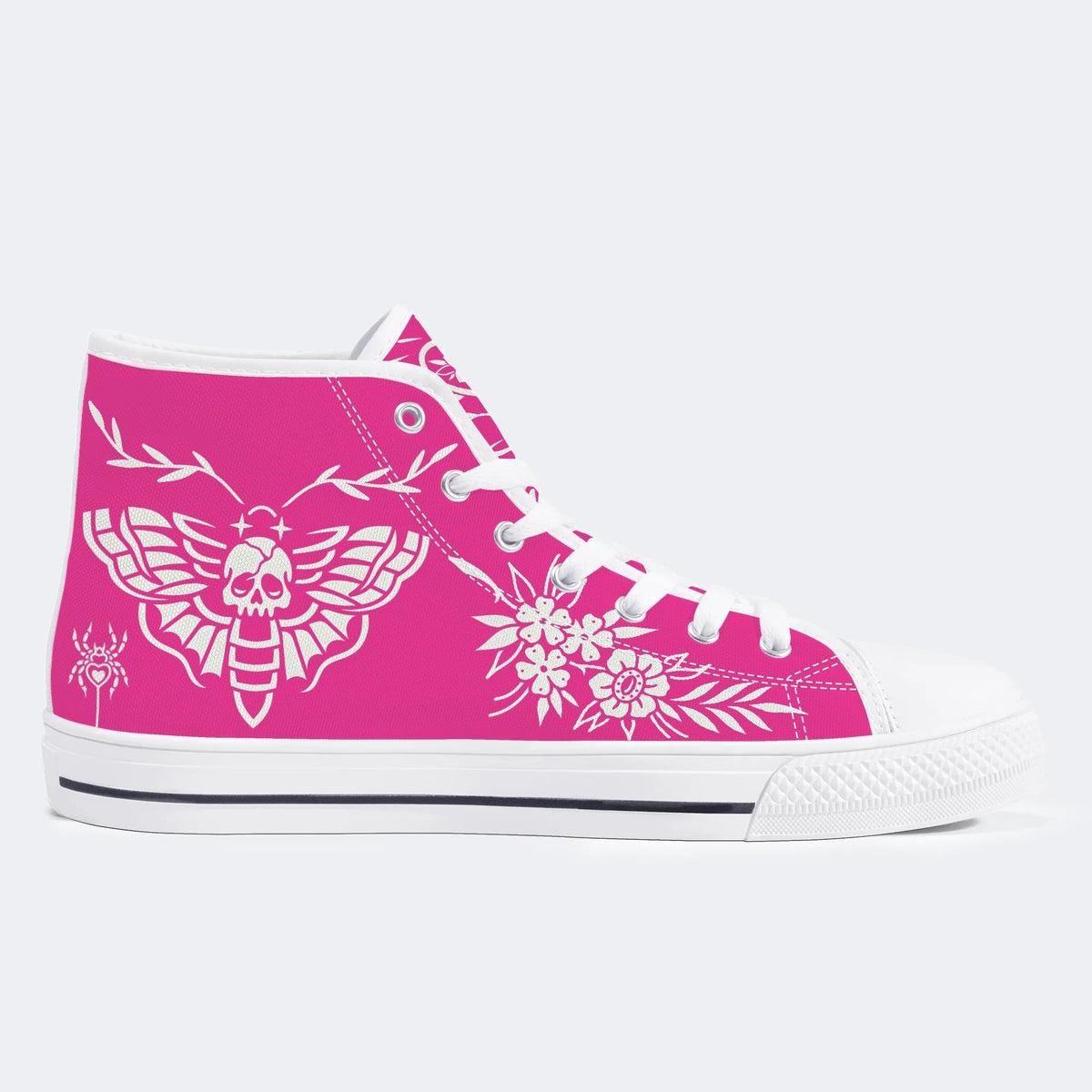 Classic Death Moth Vintage Print - High Top Canvas