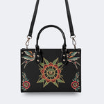 Eyes&Flower Art Print - Leather Handbag
