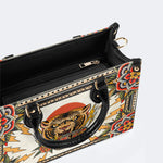 Tiger Holding Sword - Leather Handbag