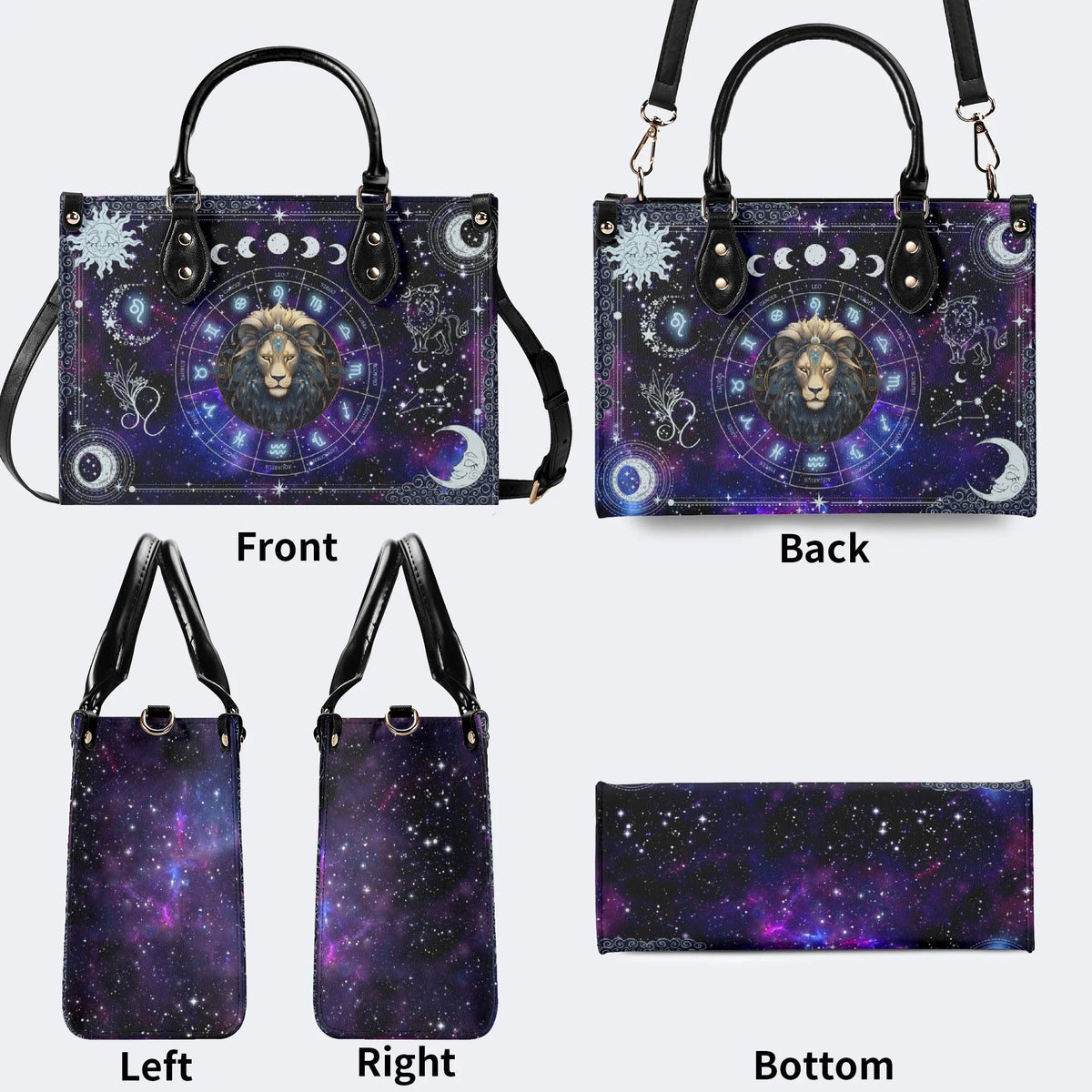 Leo Starry Sky - Leather Handbag
