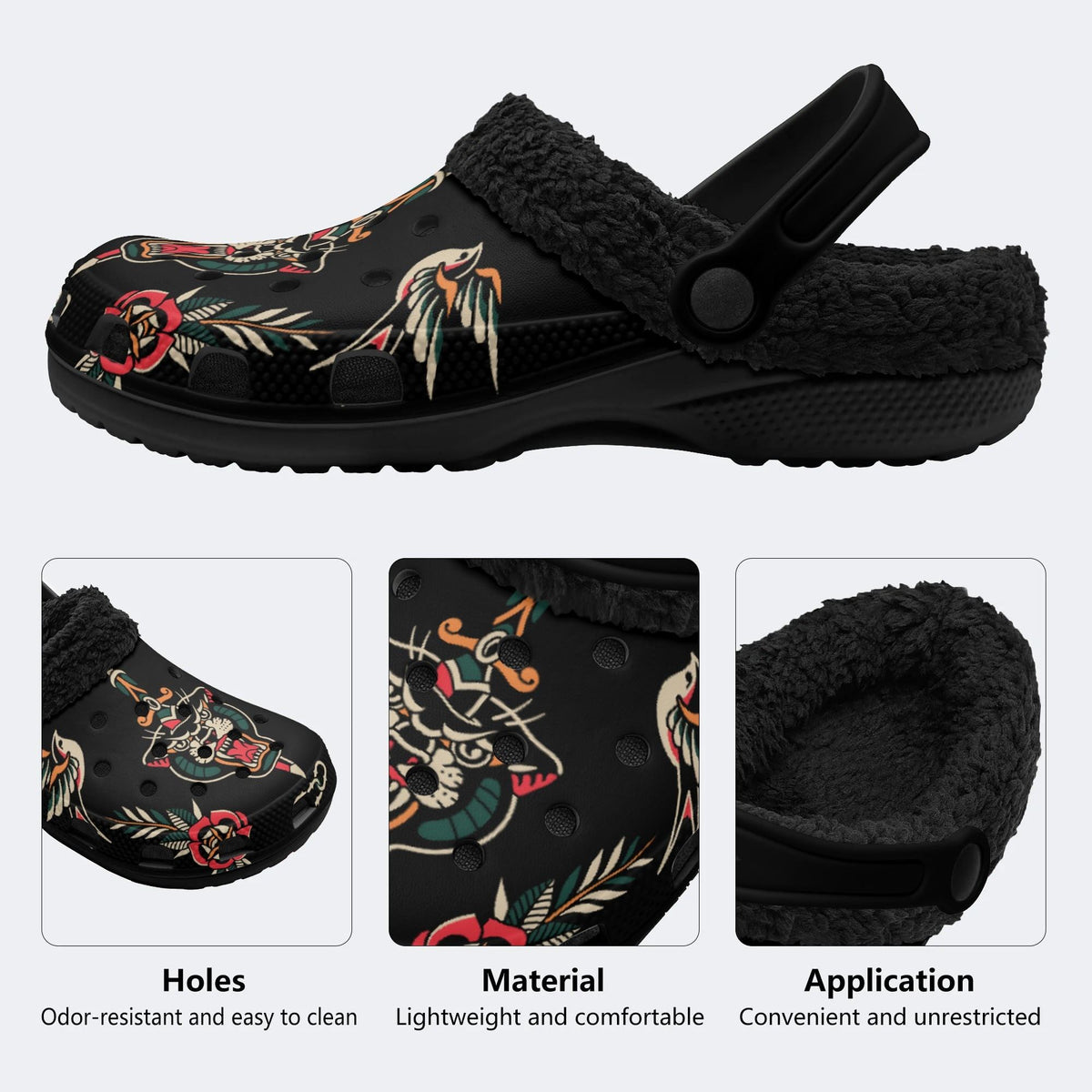 Unisex Tiger Print - Fur Lined Slippers/Sandals