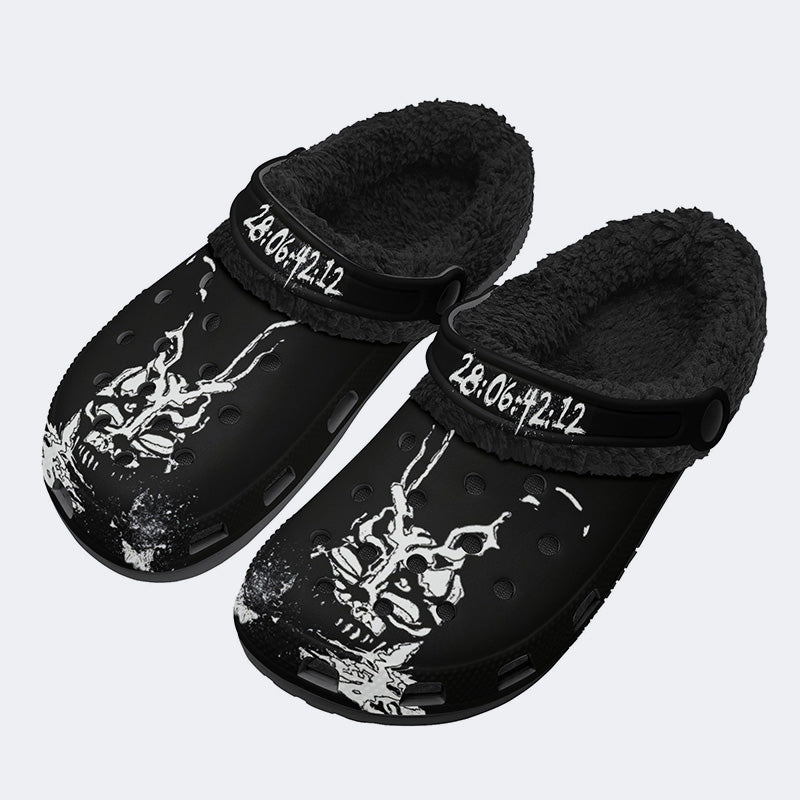 Unisex 28:06:42:12 Print - Fur Lined Slippers/Sandals