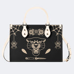 Unisex Tiger Print - Leather Handbag