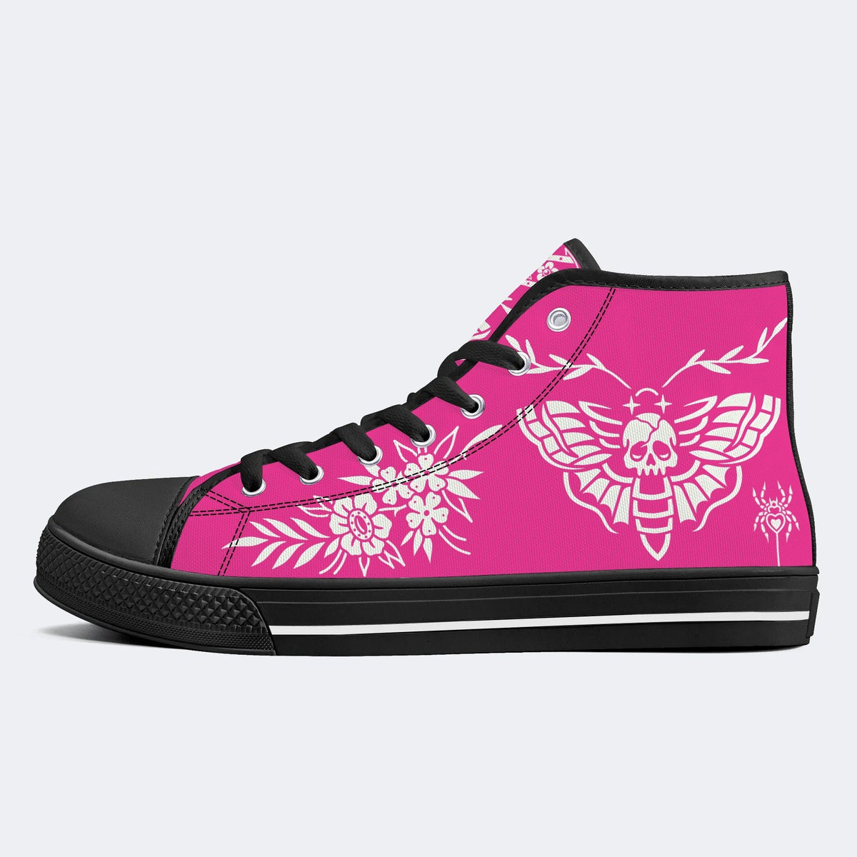 Classic Death Moth Vintage Print - High Top Canvas