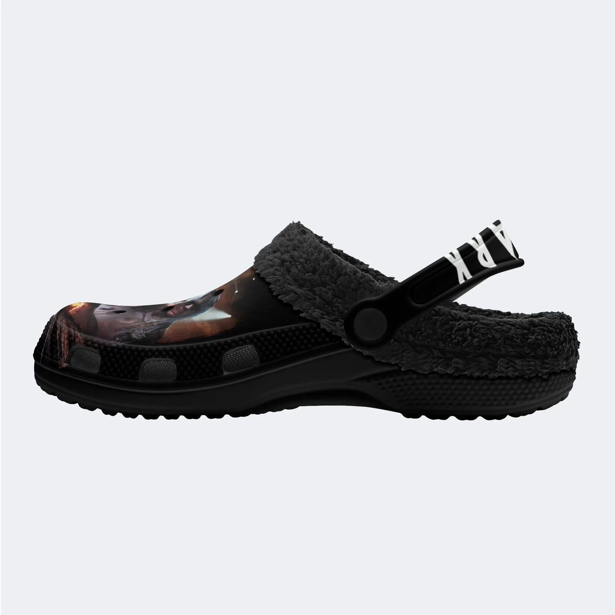 Horror Movie Vintage Print - Fur Lined Slippers