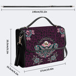 Death Moth Vintage Print - Leather Satchel Bag