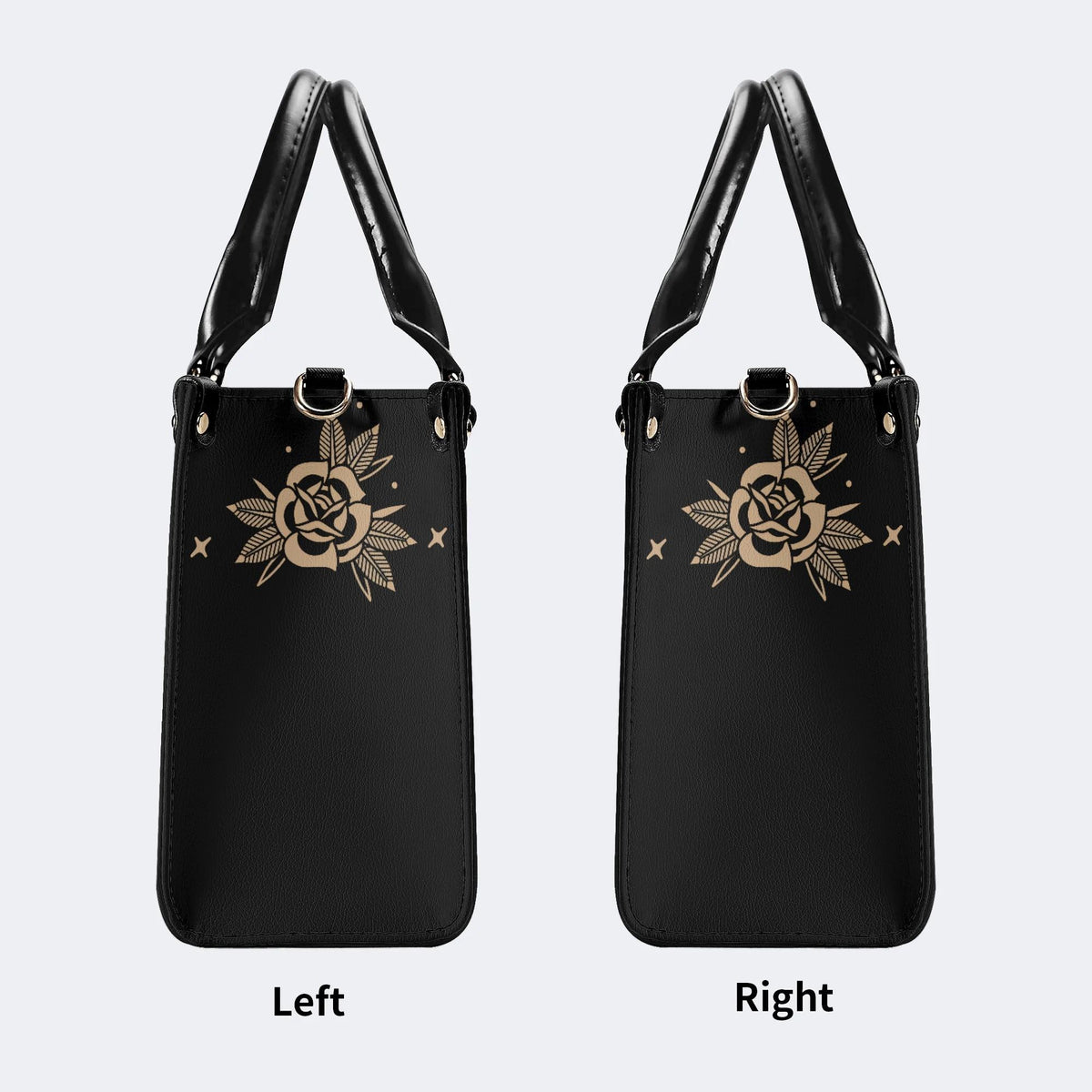 Unisex Tiger Print - Leather Handbag