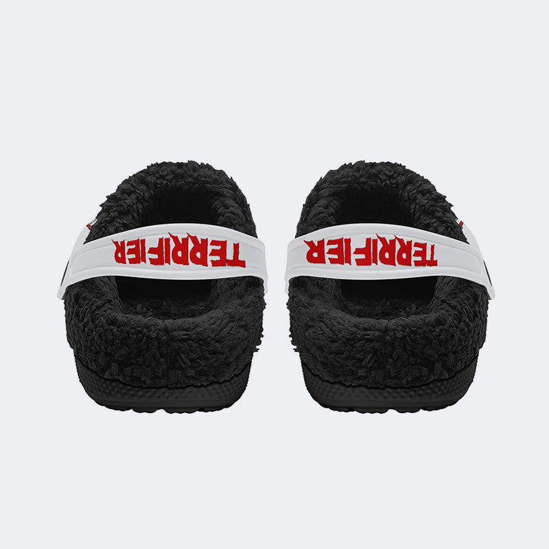 Unisex Horror Terrifier Print - Fur Lined Slippers/Sandals
