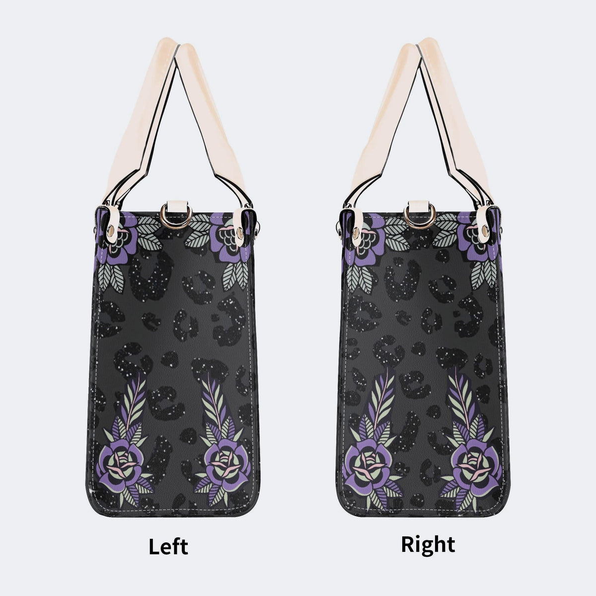 Death Moth Vintage Print - Leather Handbag