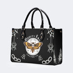 Classic Death Moth Print - Leather Handbag