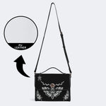Death Moth Vintage Print - Leather Satchel Bag