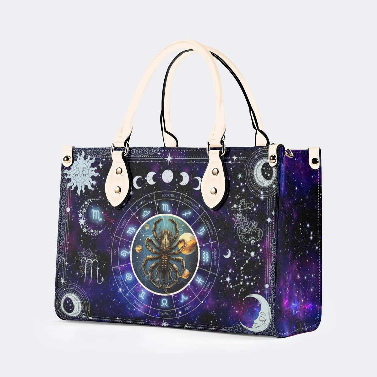 Scorpio Starry Sky - Leather Handbag