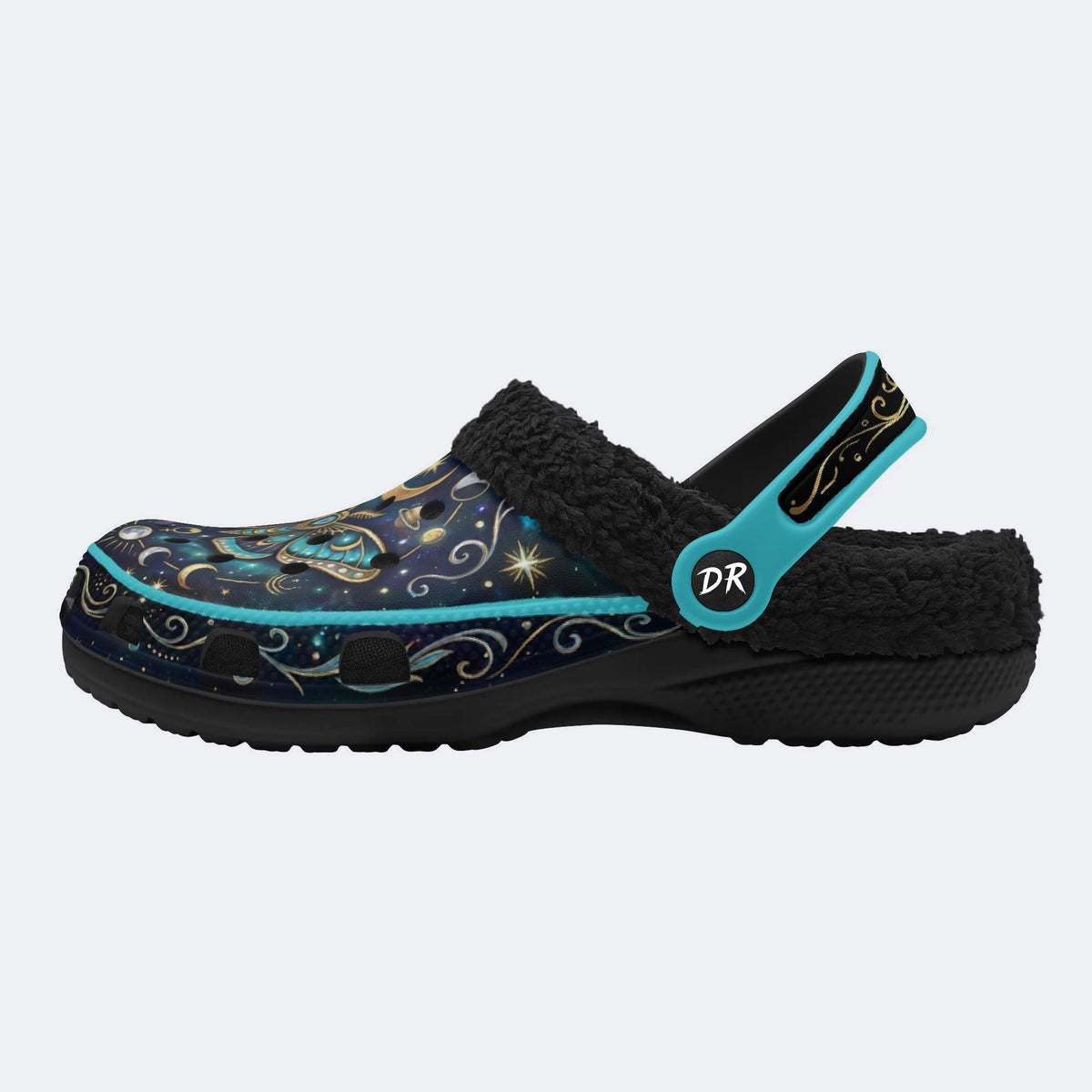 Starry Dream Jewel Moth Print Clogs