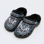 Ice Crystal Wreath Moth Print Clogs