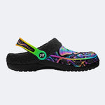 Cosmic Psychedelic Moth Print Clogs