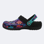 Cosmic Psychedelic Moth Wreath Print Clogs