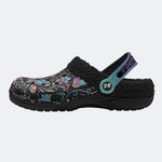 Iridescent Romantic Jewel Moth Print Clogs
