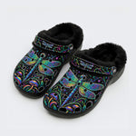 Psychedelic dragonfly Print Clogs