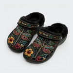 Jewel Dragonfly Vintage Wreath Print Clogs