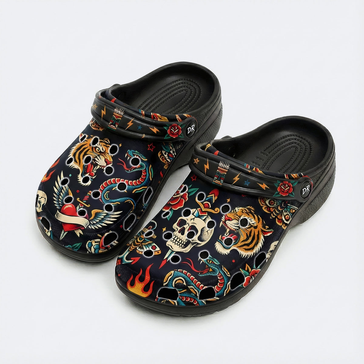 Old School Tattoos Art Print Clogs