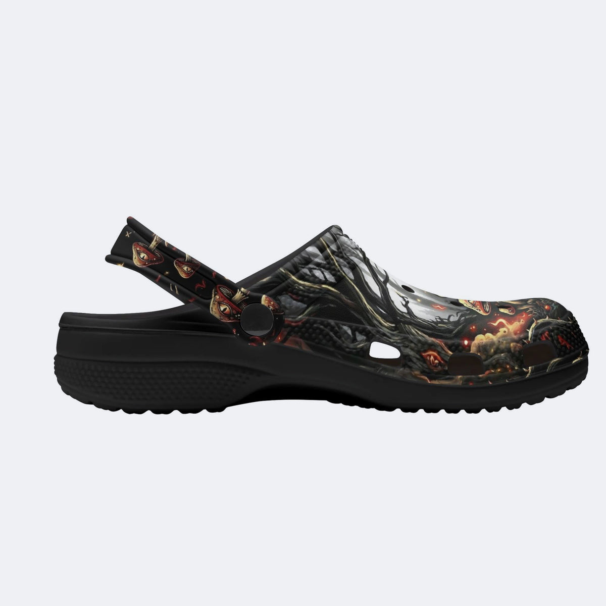 Psychedelic Mushroom Forest Print Clogs