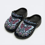 Ice Crystal Garland Death Moth Print Clogs