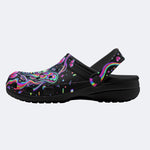 Death Moth Liquid Spectrum Love Ritual Print Clogs